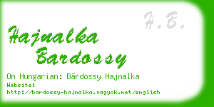 hajnalka bardossy business card